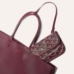 Goyard Goyardine Bordeaux Anjou PM Reversible Tote Bag Palladium Hardware - Image 3